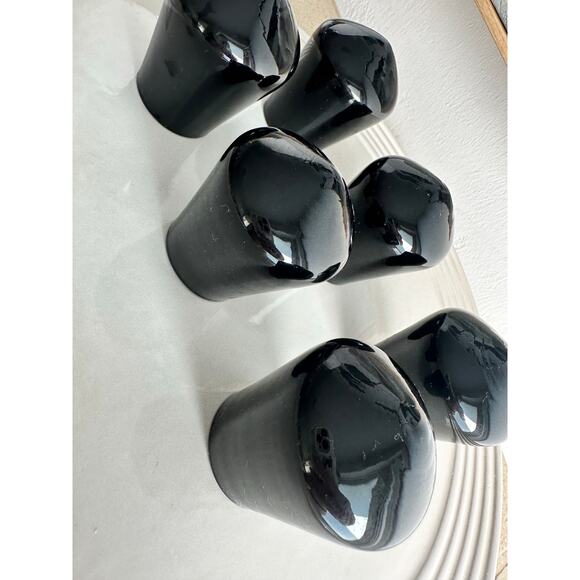 Rare black rolling shot glasses set of 6 - Picture 6 of 7